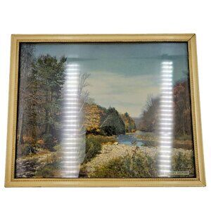 Vintage Metal Picture Frame Nature’s Solitude Photo Read